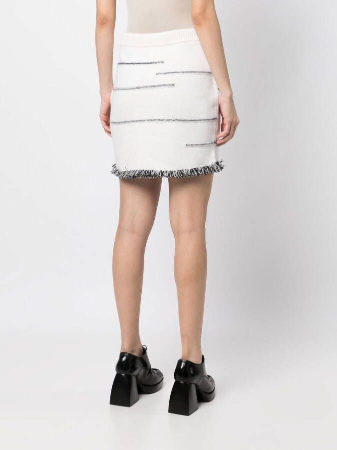 Sonia Rykiel Rok met contrasterend stiksel Wit