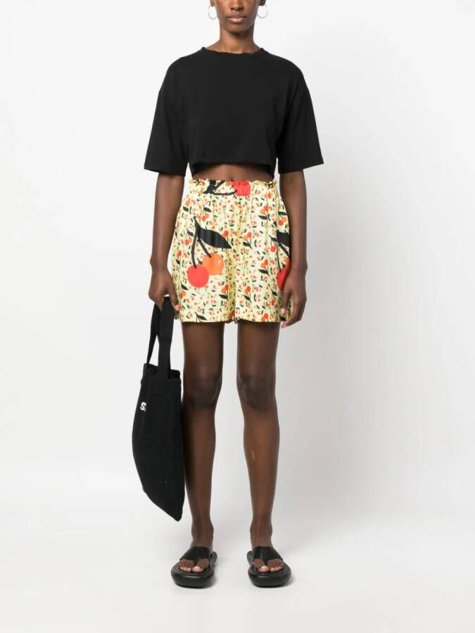 Sonia Rykiel Shorts met kersenprint Geel