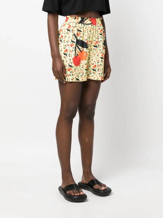 Sonia Rykiel Shorts met kersenprint Geel