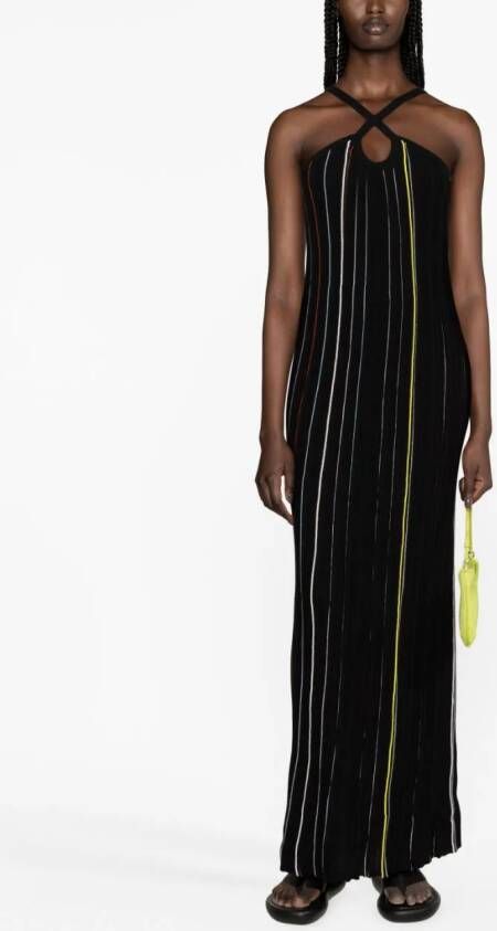 Sonia Rykiel Gestreepte maxi-jurk Zwart