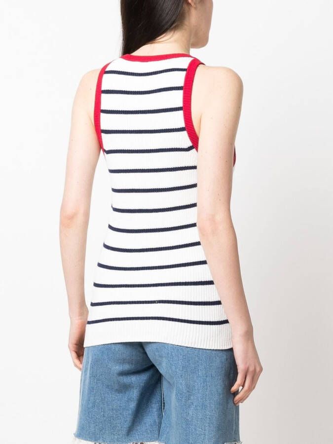 Sonia Rykiel Tanktop met geborduurd logo Wit