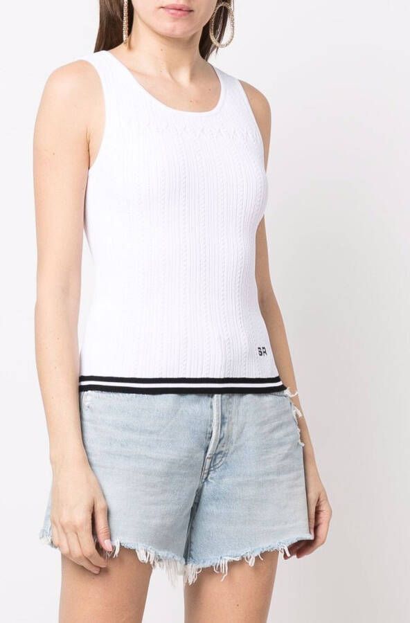 Sonia Rykiel Tanktop met geborduurd logo Wit
