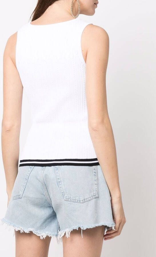 Sonia Rykiel Tanktop met geborduurd logo Wit