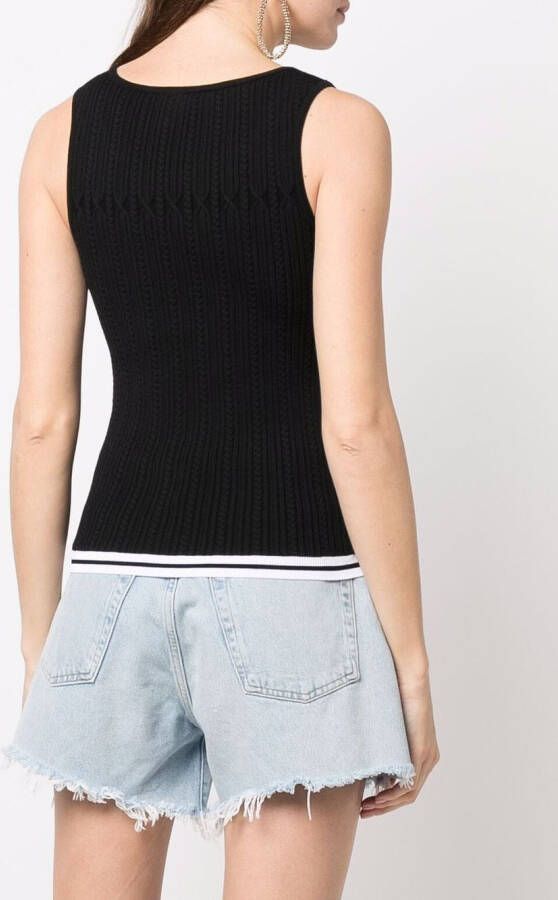 Sonia Rykiel Tanktop met geborduurd logo Zwart