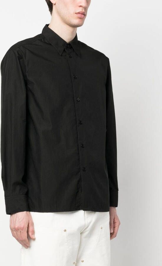Soulland Overhemd met logopatch Zwart