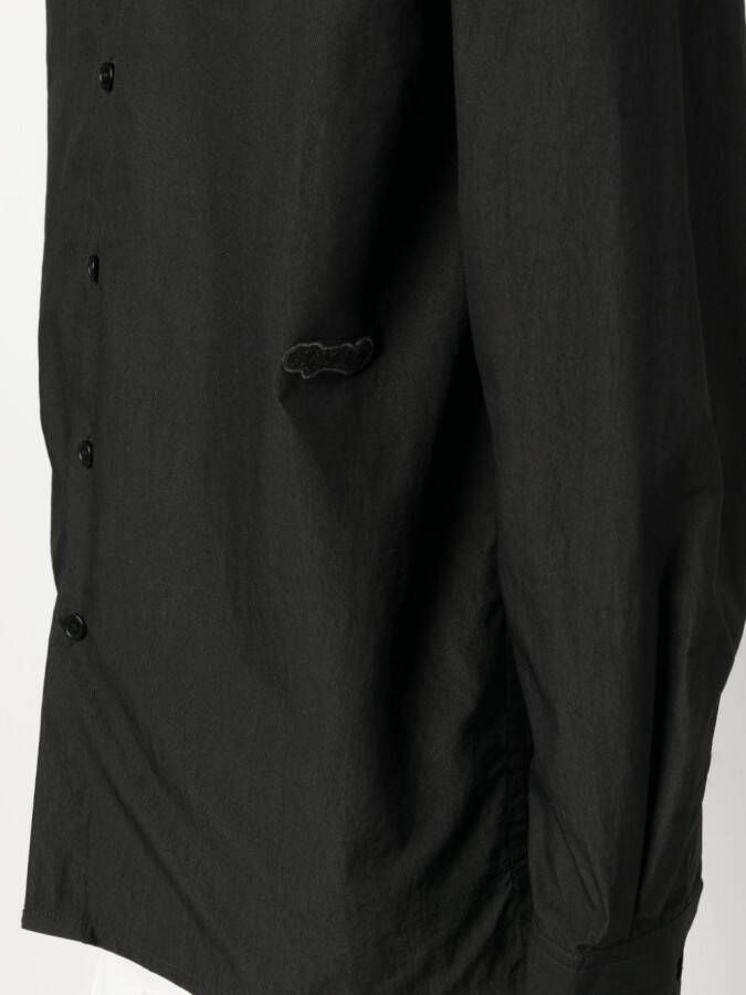 Soulland Overhemd met logopatch Zwart