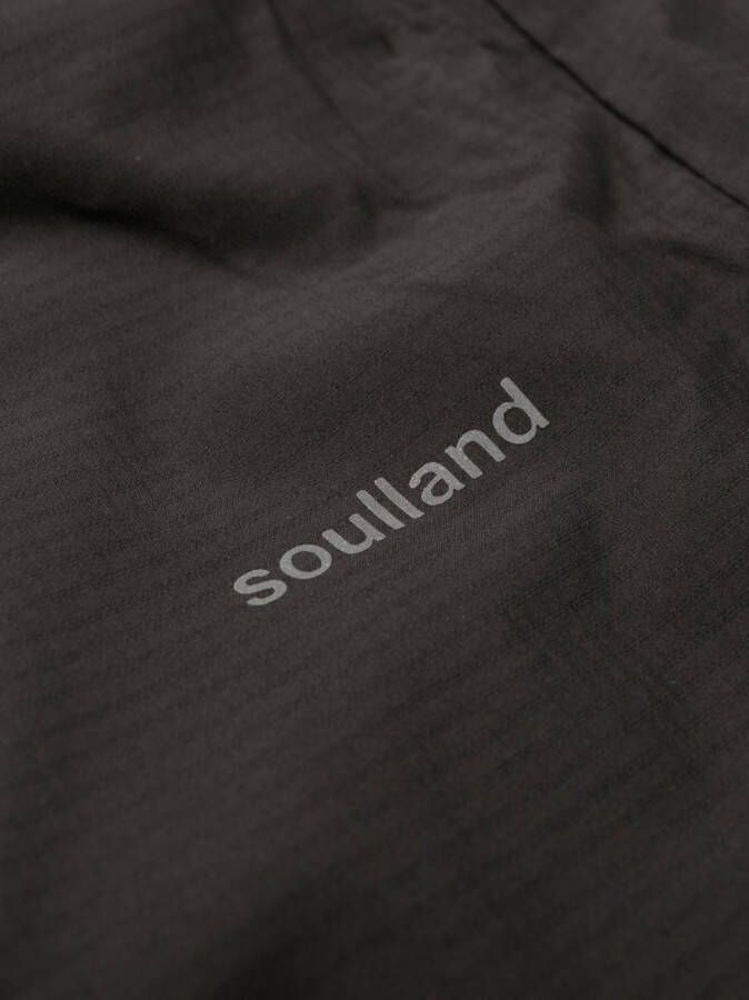Soulland Zwembroek met logoprint Zwart