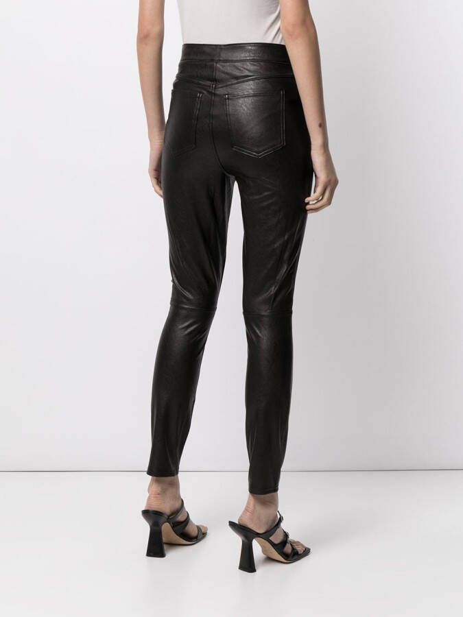 SPANX Leren broek Zwart