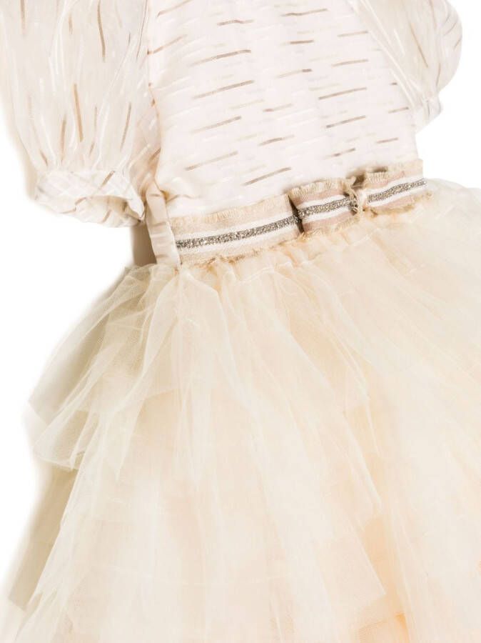 SPERANZA Gelaagde jurk Beige