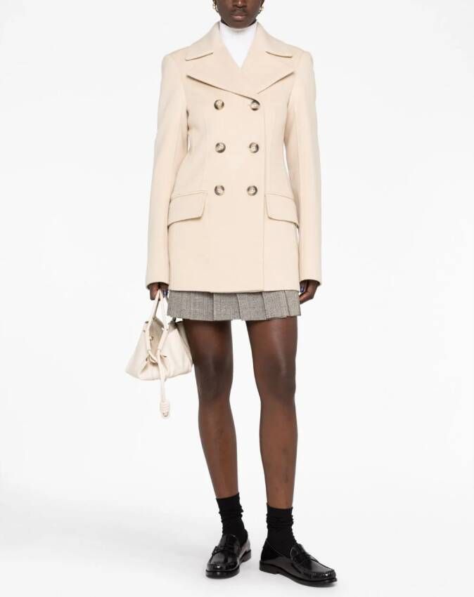 Sportmax Mantel met dubbele rij knopen Beige