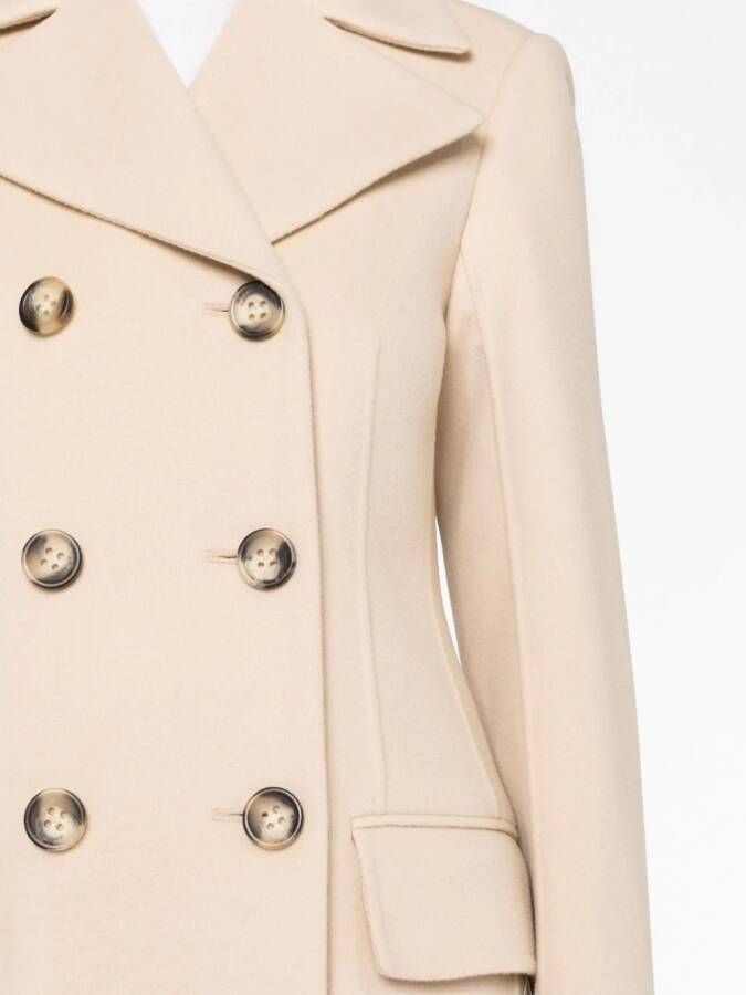 Sportmax Mantel met dubbele rij knopen Beige