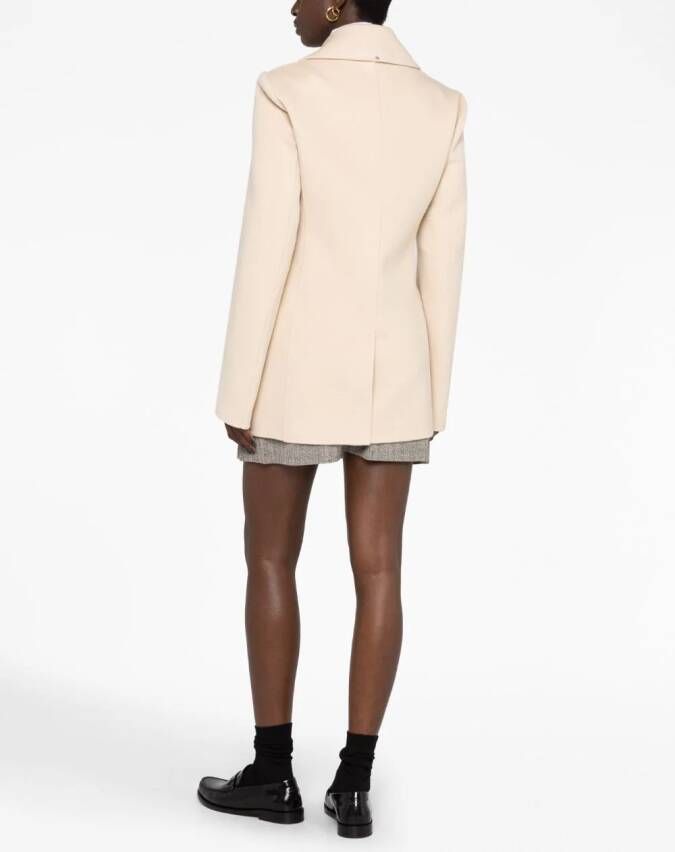 Sportmax Mantel met dubbele rij knopen Beige