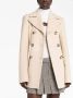 Sportmax Mantel met dubbele rij knopen Beige - Thumbnail 5