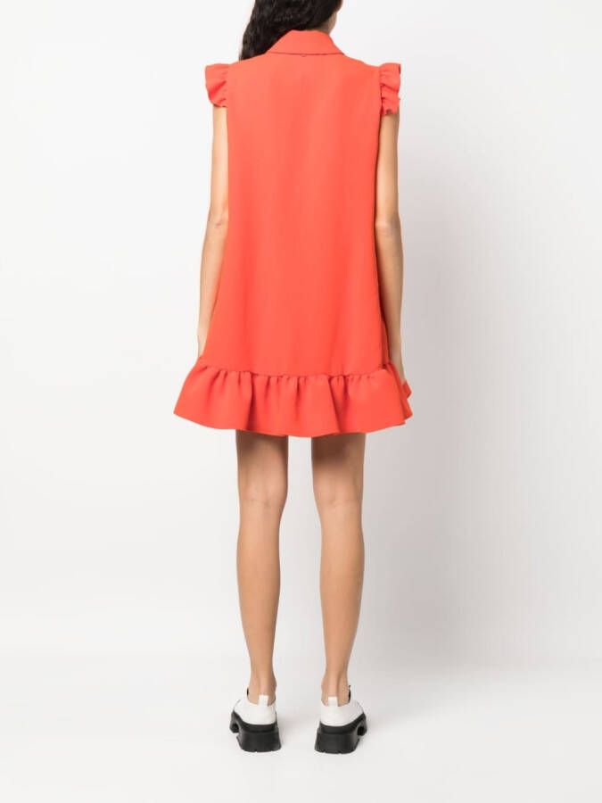 Sportmax Mini-jurk met ruches Oranje