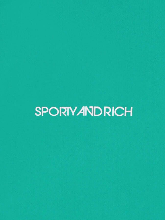 Sporty & Rich Badpak met logoprint Groen