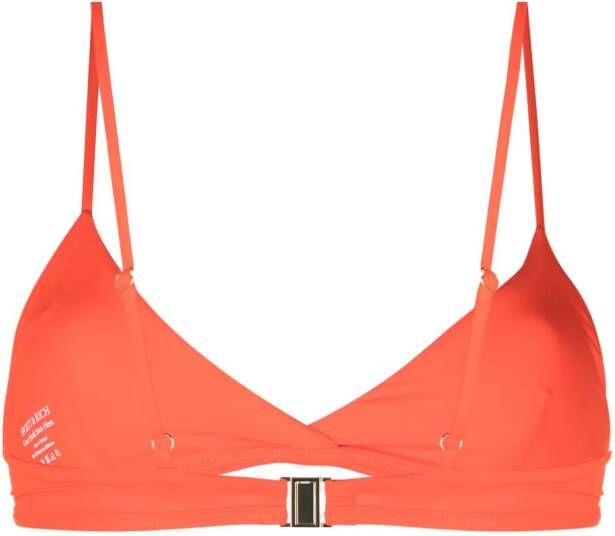 Sporty & Rich Bikinitop met logoprint Oranje