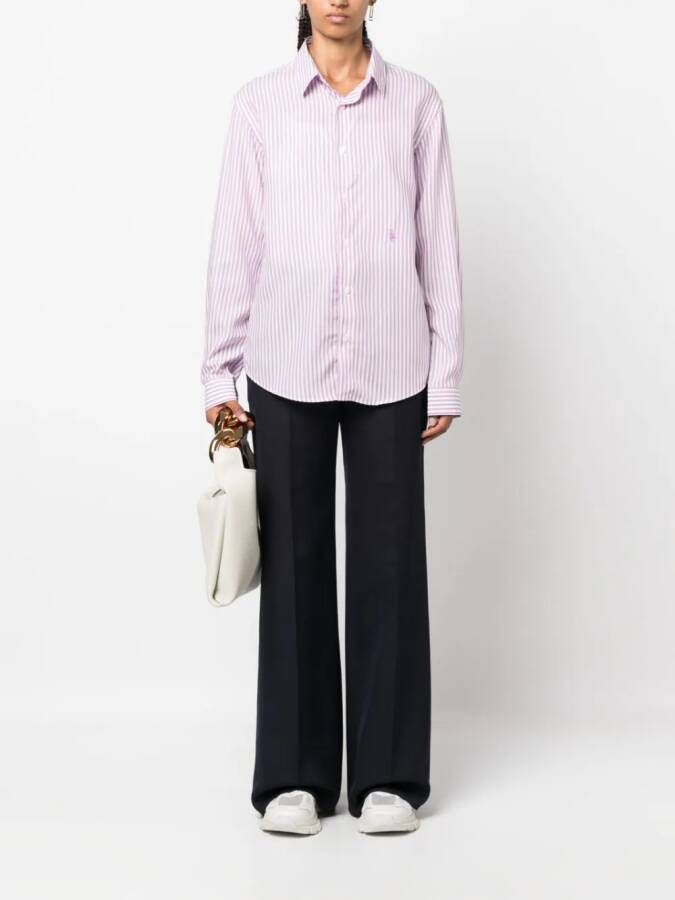 Sporty & Rich Blouse met geborduurd logo Paars