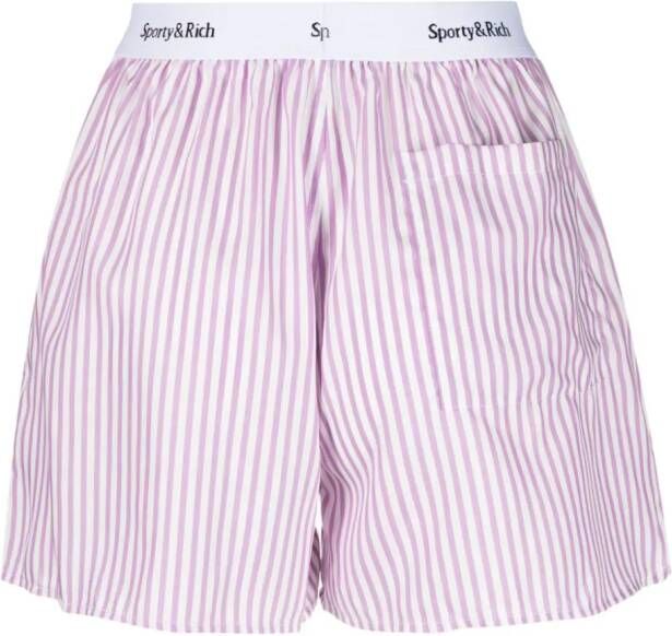 Sporty & Rich Boxershorts met logoband Paars