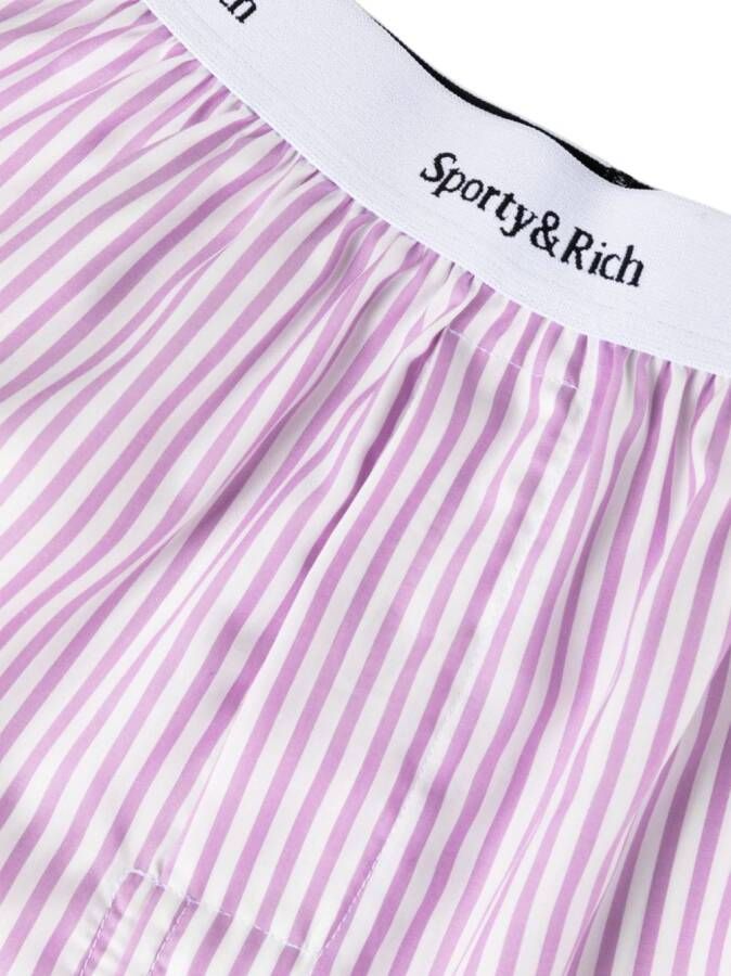 Sporty & Rich Boxershorts met logoband Paars