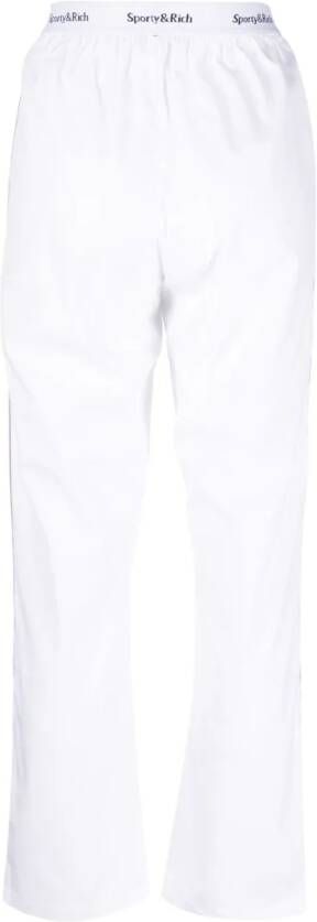 Sporty & Rich Broek met logoband Wit