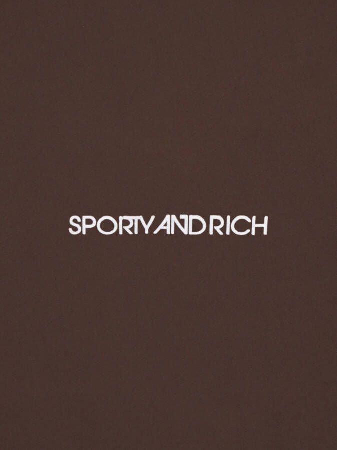 Sporty & Rich Badpak met logoprint Bruin