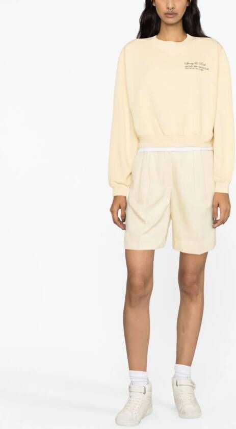 Sporty & Rich Cropped sweater Geel