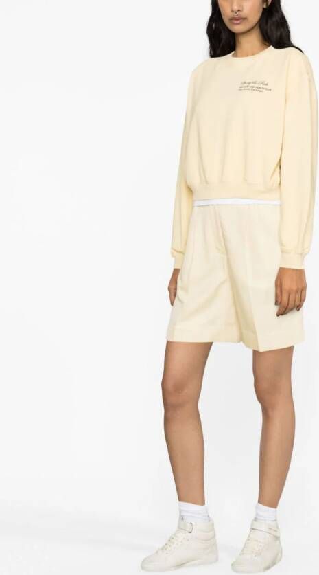 Sporty & Rich Cropped sweater Geel