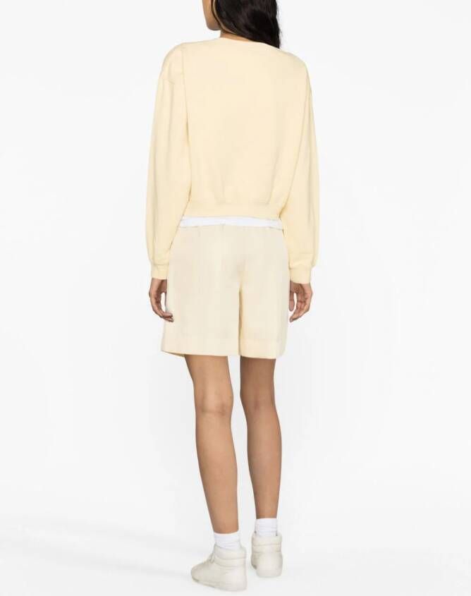 Sporty & Rich Cropped sweater Geel