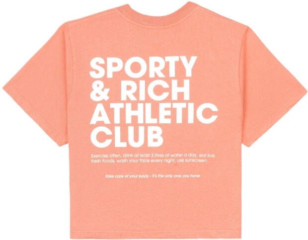 Sporty & Rich Cropped T-shirt Roze