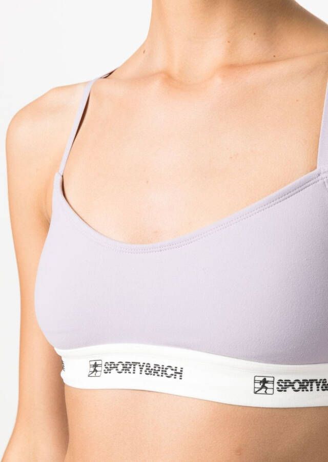 Sporty & Rich Cropped top Paars