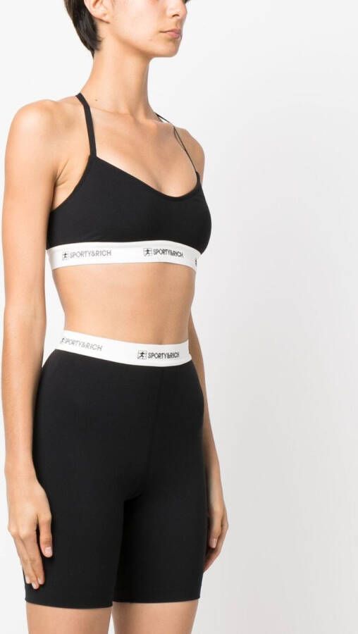 Sporty & Rich Cropped top Zwart