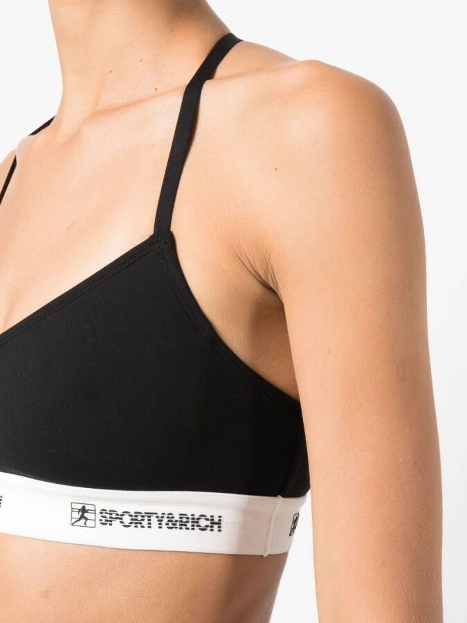 Sporty & Rich Cropped top Zwart