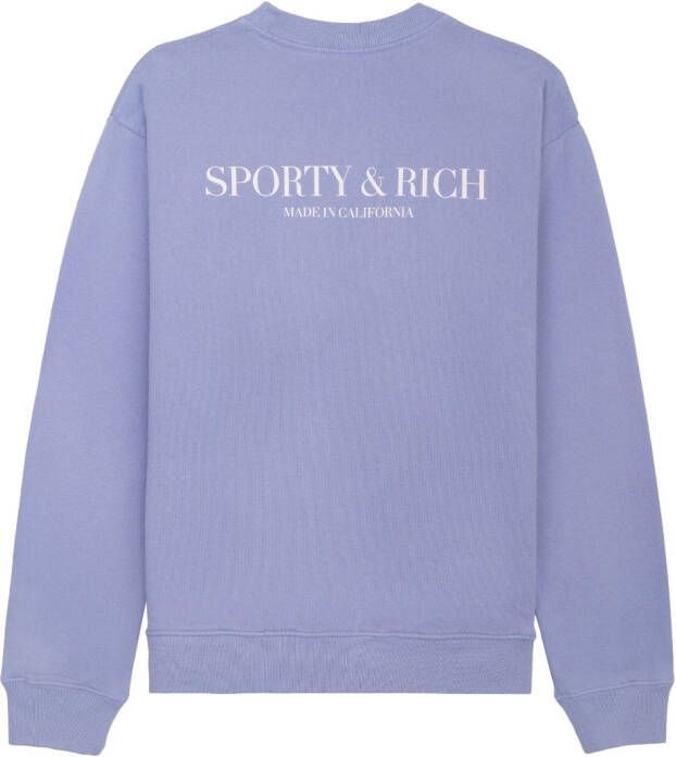 Sporty & Rich Sweater met ronde hals Paars