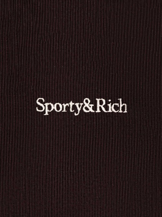 Sporty & Rich Bomberjack met geborduurd logo Bruin