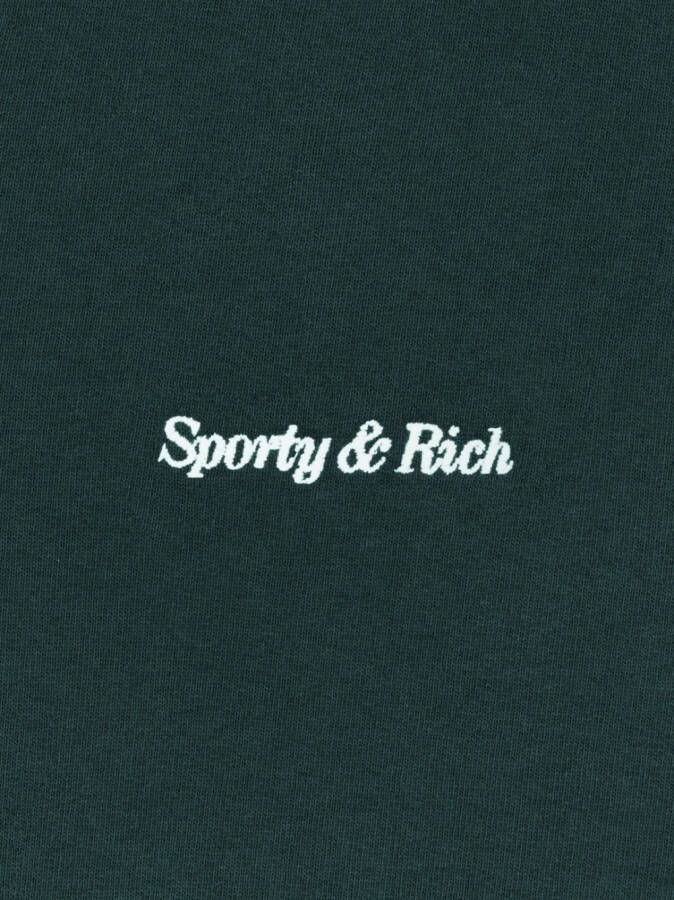 Sporty & Rich Poloshirt met geborduurd logo Groen