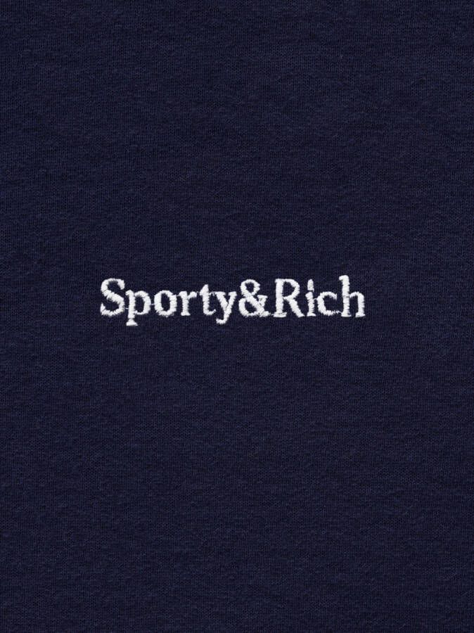 Sporty & Rich Sweater met geborduurd logo Blauw