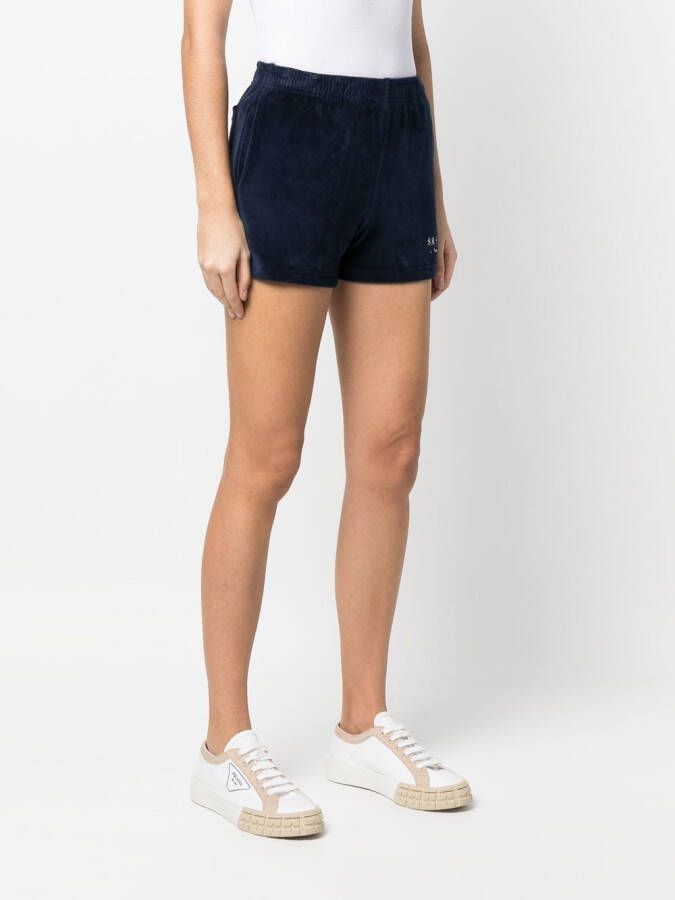 Sporty & Rich Fluwelen shorts Blauw