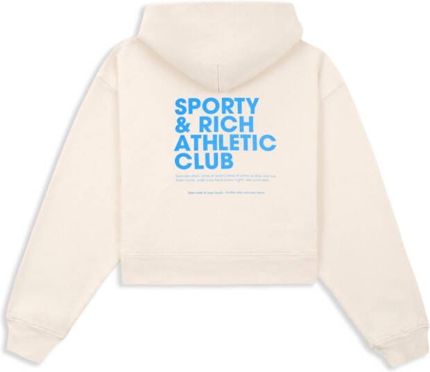 Sporty & Rich Cropped hoodie Beige