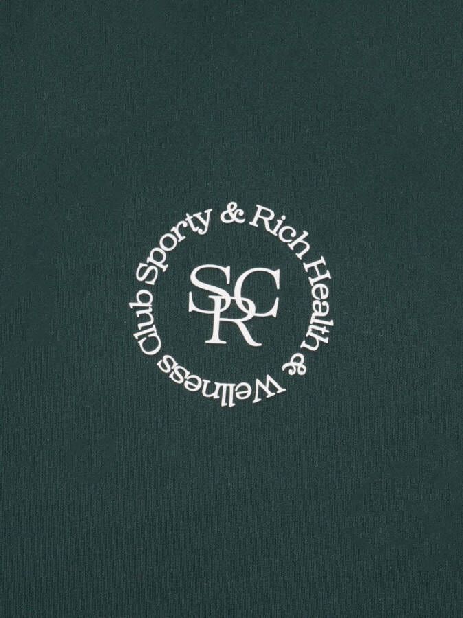 Sporty & Rich Fietsshorts met logoprint Groen