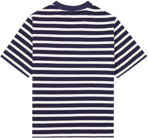 Sporty & Rich Gestreept T-shirt Blauw