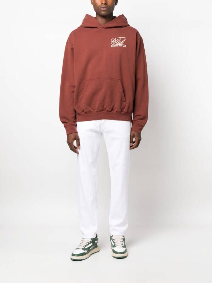 Sporty & Rich Hoodie met print Bruin