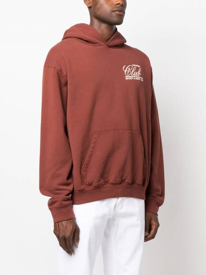 Sporty & Rich Hoodie met print Bruin