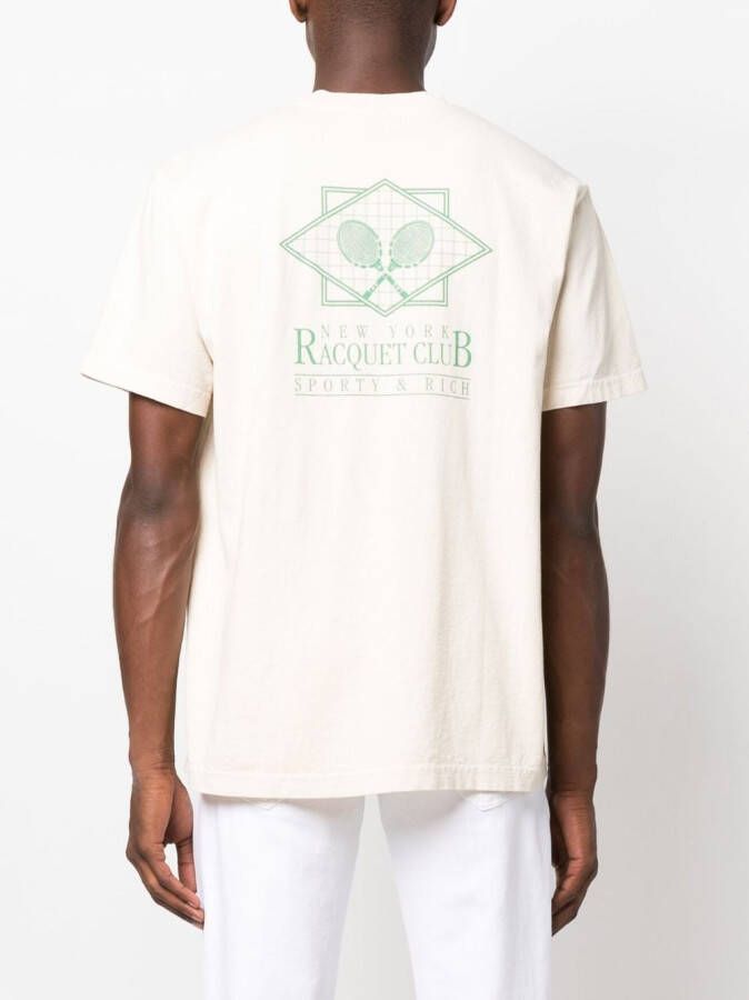 Sporty & Rich T-shirt met print Beige