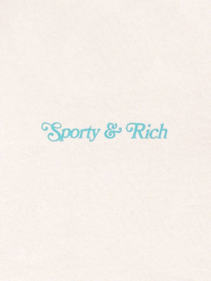 Sporty & Rich Hoodie met logoprint Beige