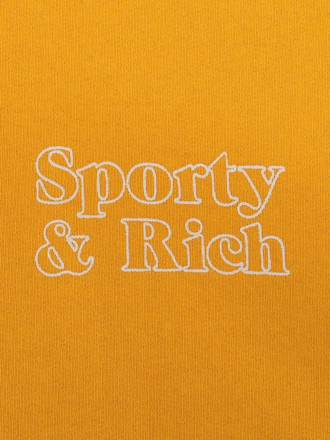 Sporty & Rich Hoodie met logoprint Geel