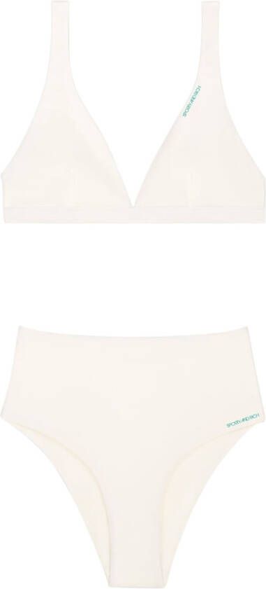Sporty & Rich Bikinislip met logoprint Beige