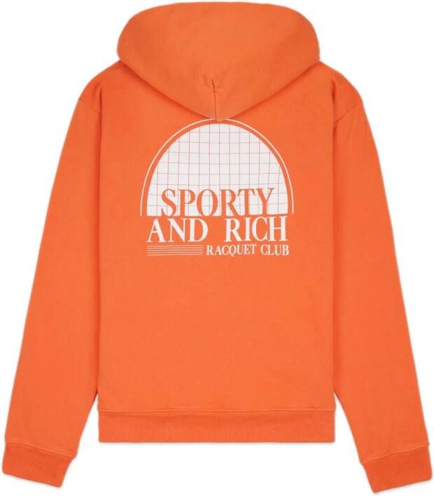Sporty & Rich Katoenen hoodie Oranje