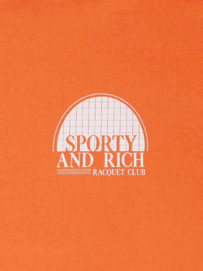Sporty & Rich Katoenen hoodie Oranje