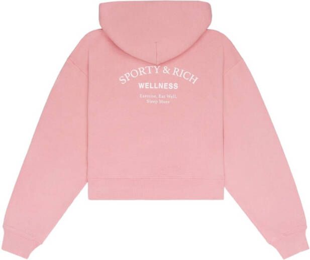 Sporty & Rich Katoenen hoodie Roze