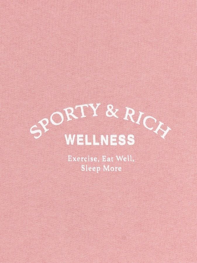 Sporty & Rich Katoenen hoodie Roze